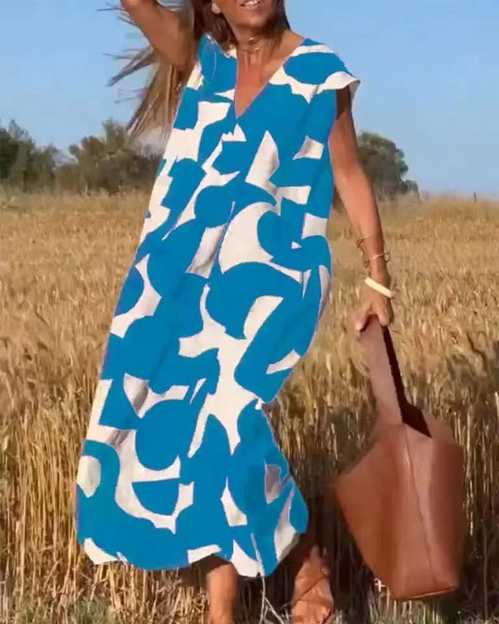 Margot | Modern Print Maxi Dress