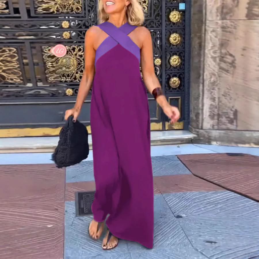 Clara | Cross-Neck Maxi Dress