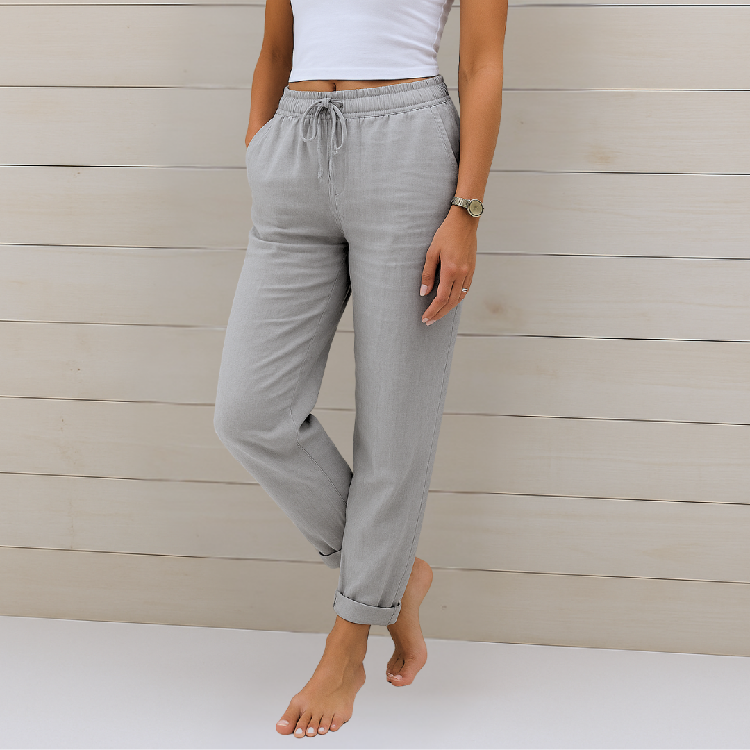 Anne | Premium Breathable Linen Stretch Trousers
