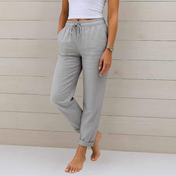 Anne | Premium Breathable Linen Stretch Trousers