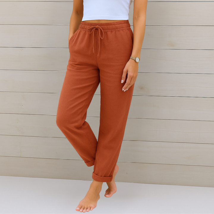 Anne | Premium Breathable Linen Stretch Trousers
