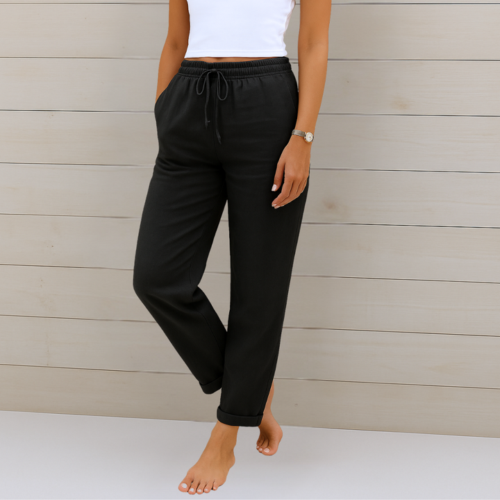 Anne | Premium Breathable Linen Stretch Trousers