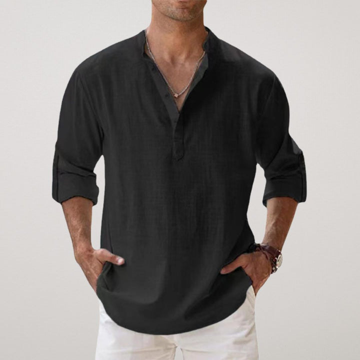 Milan | Stylish Buttoned Henley Shirt