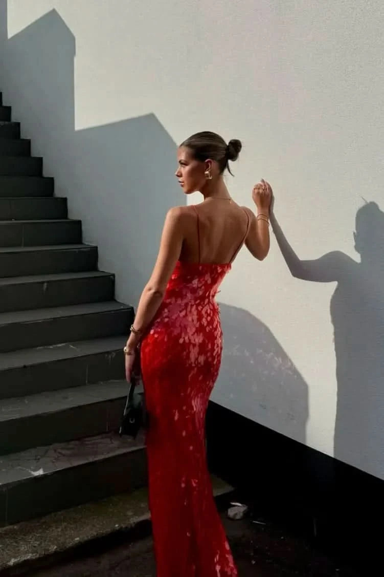 Kalea - Glitter Sequins Backless Strap Dress