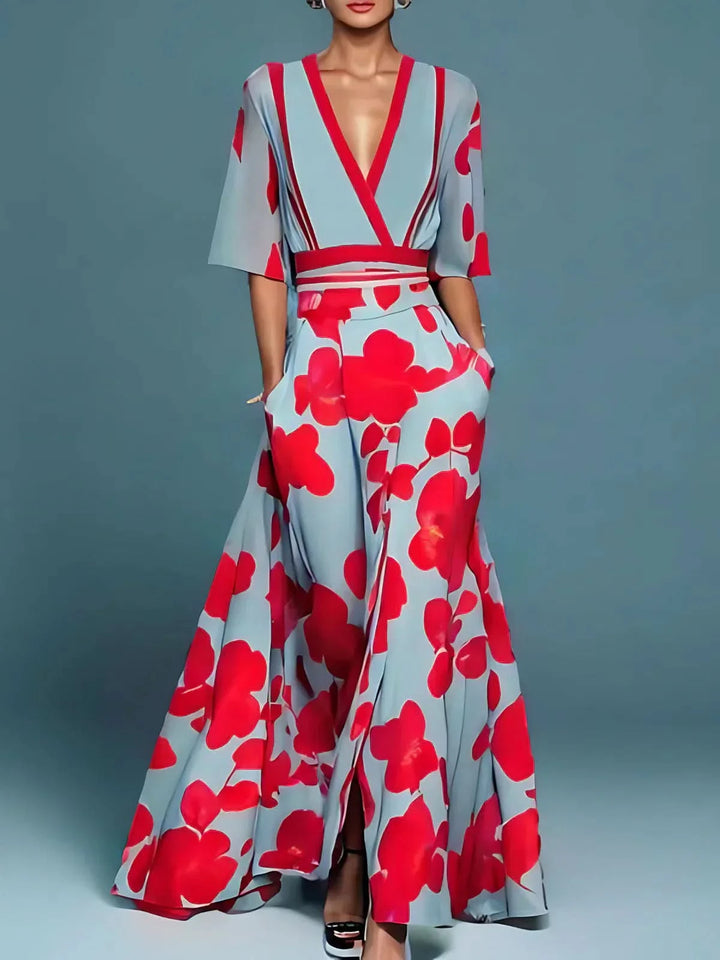 Laure | Elegant Floral Wrap Dress