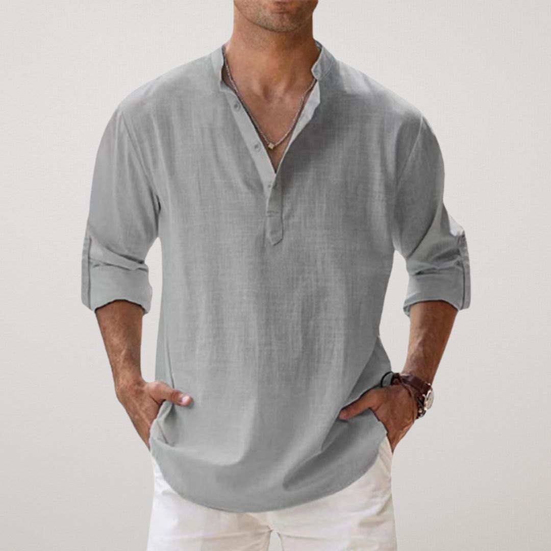 Milan | Stylish Buttoned Henley Shirt