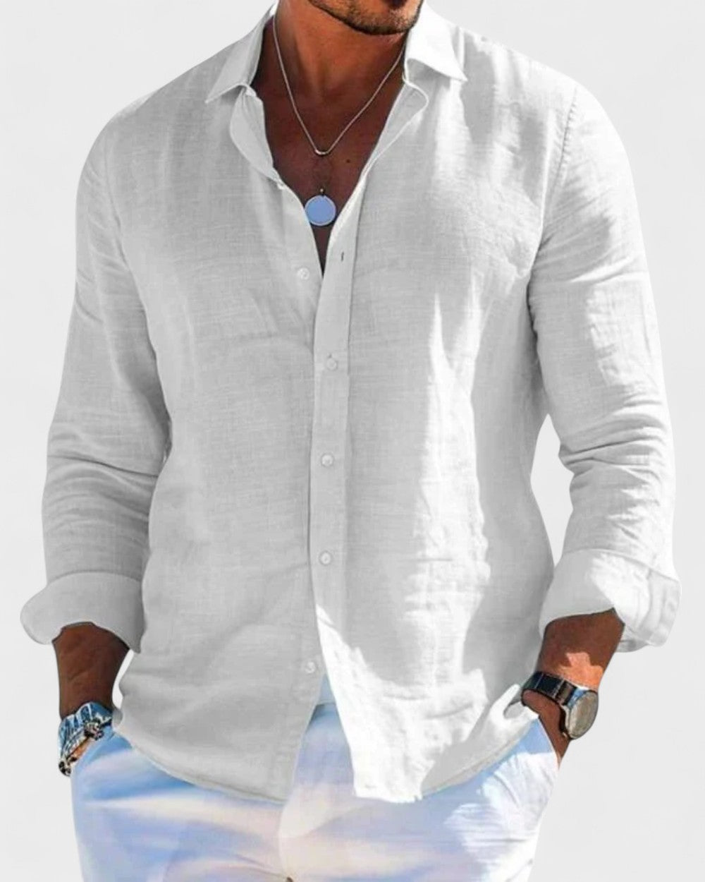 Morgan | Elegant and Refined Men's Linen Shirt
