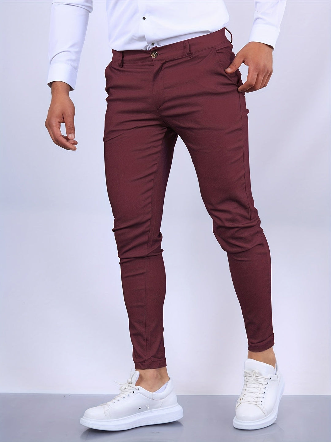 Lorentz | Men's Slim Fit Trousers with Button Closure