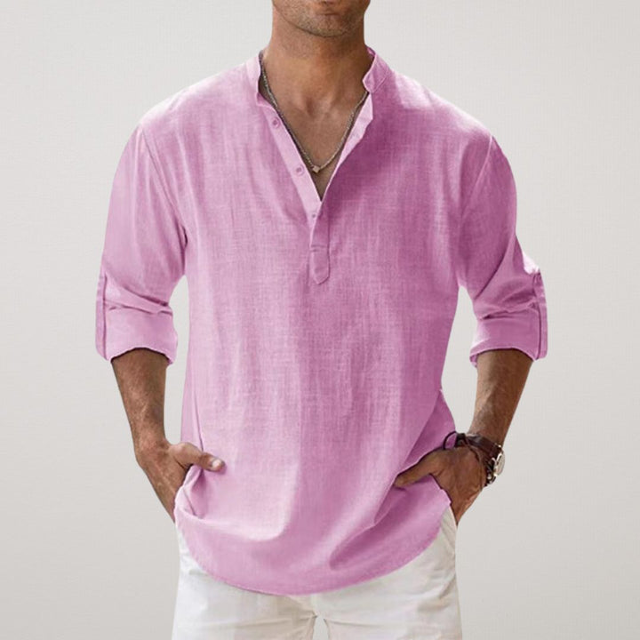 Milan | Stylish Buttoned Henley Shirt