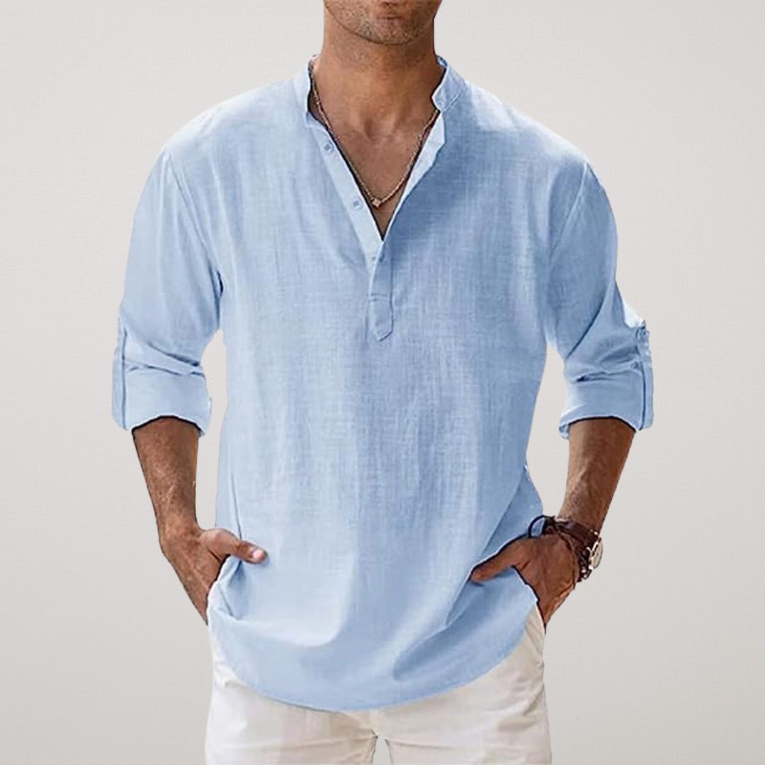 Milan | Stylish Buttoned Henley Shirt