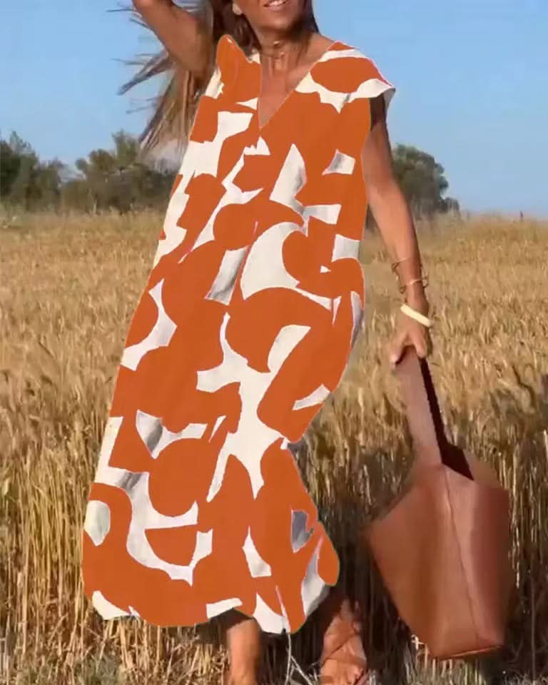 Margot | Modern Print Maxi Dress