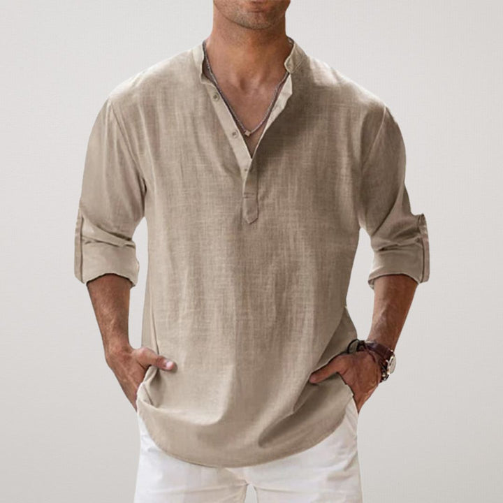 Milan | Stylish Buttoned Henley Shirt