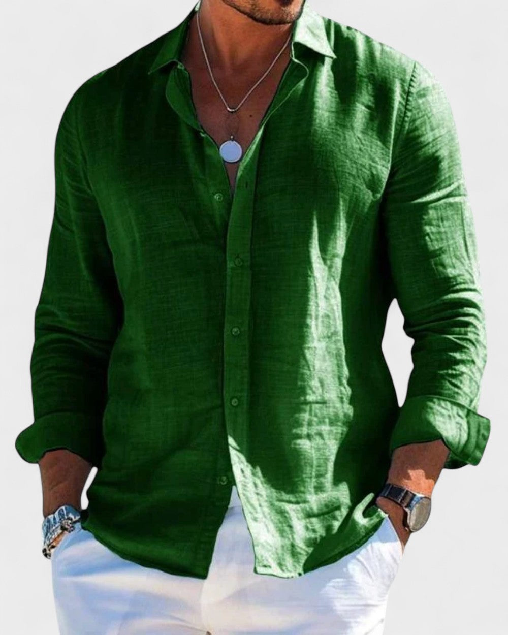 Morgan | Elegant and Refined Men's Linen Shirt