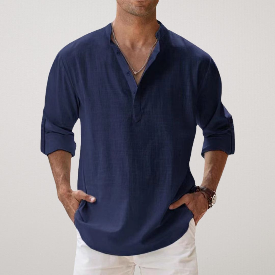 Milan | Stylish Buttoned Henley Shirt