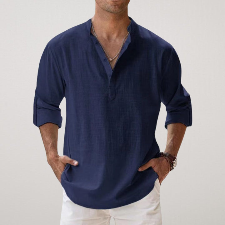Milan | Stylish Buttoned Henley Shirt