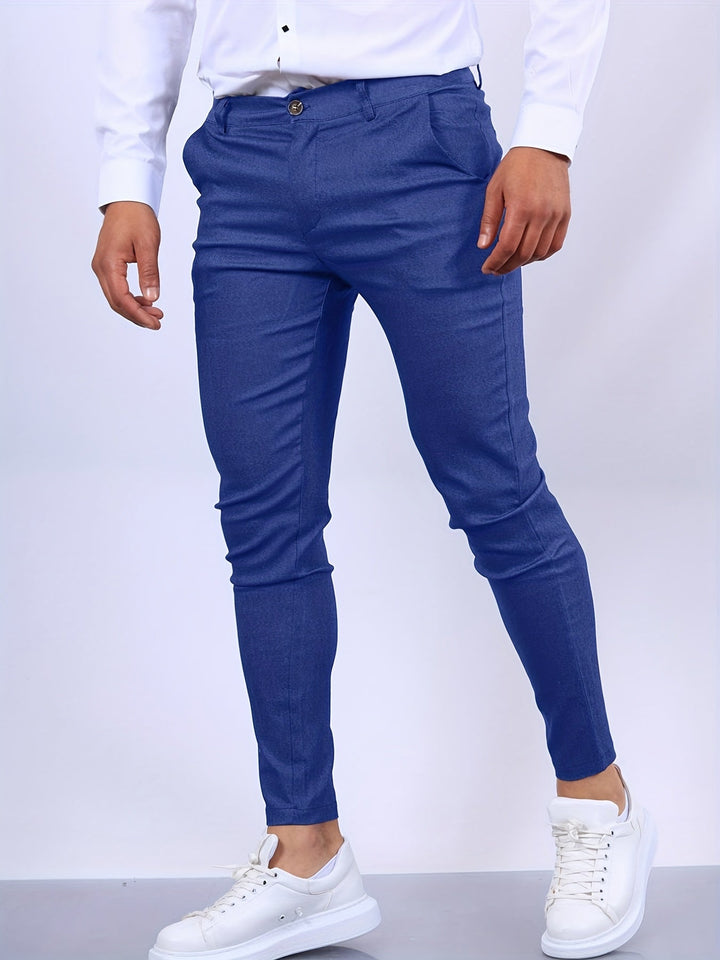 Lorentz | Men's Slim Fit Trousers with Button Closure