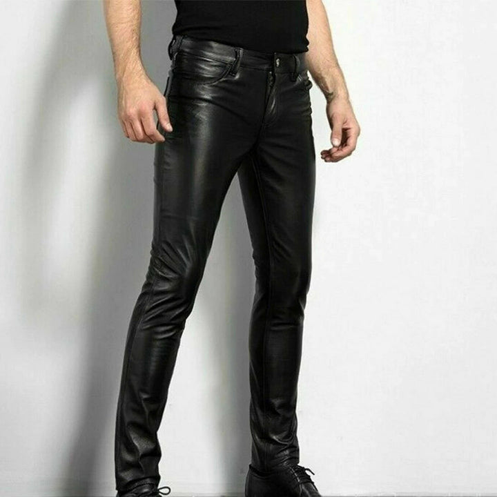 Laurits | Slim Fit Leather Pants
