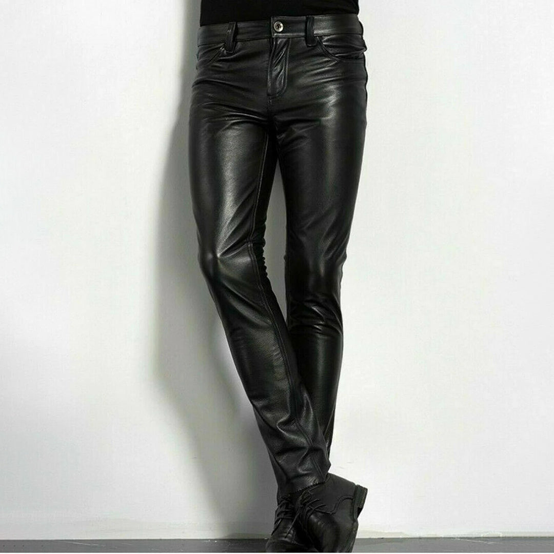 Laurits | Slim Fit Leather Pants
