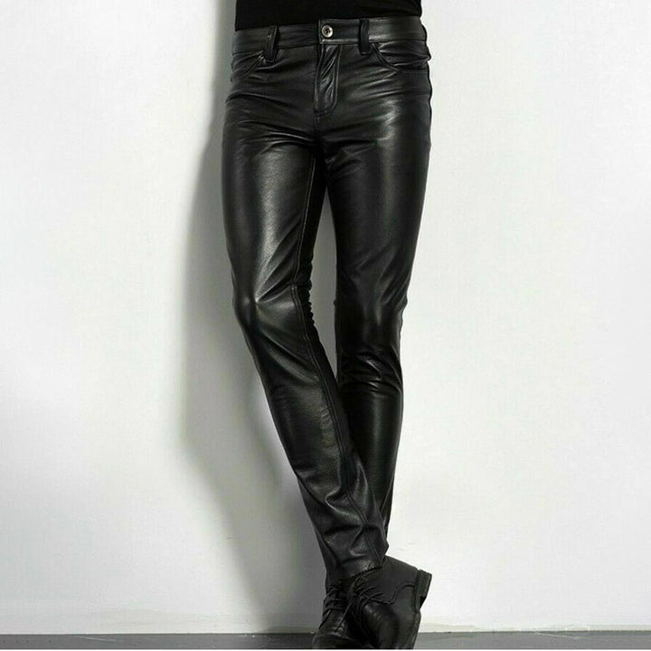 Laurits | Slim Fit Leather Pants