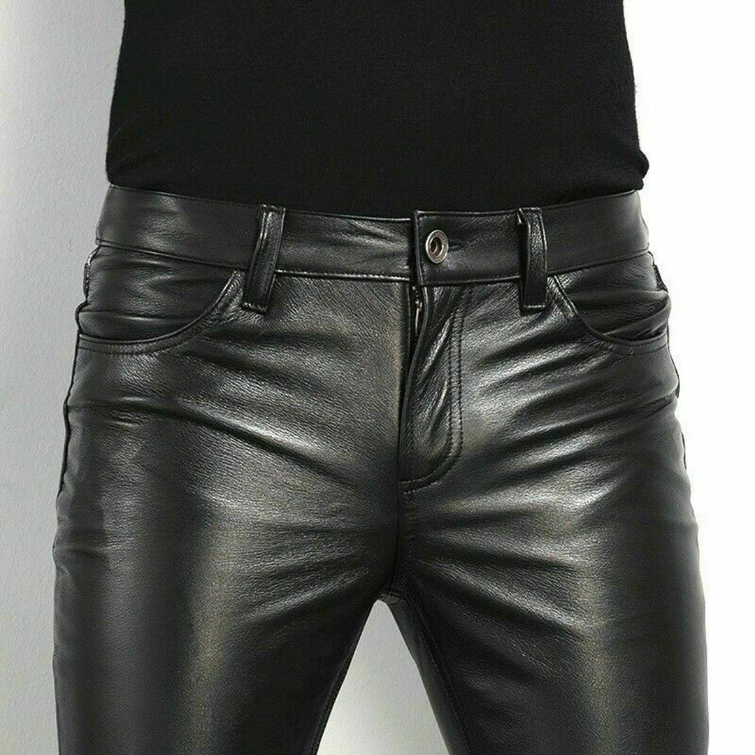Laurits | Slim Fit Leather Pants