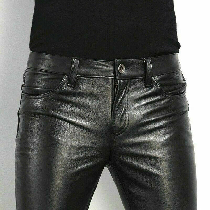 Laurits | Slim Fit Leather Pants