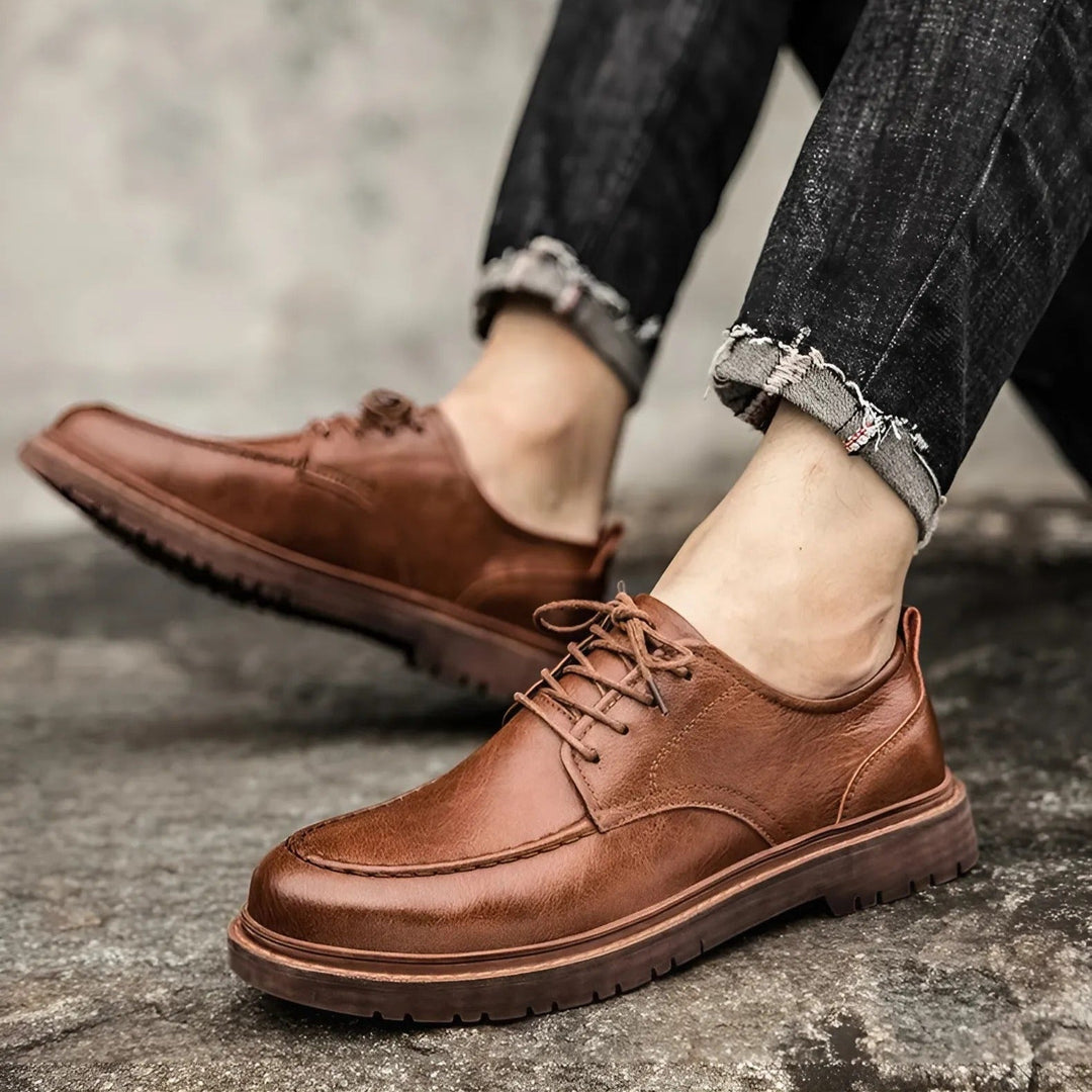 Steffen | Men's Leather Lace-Up Shoes for Winter