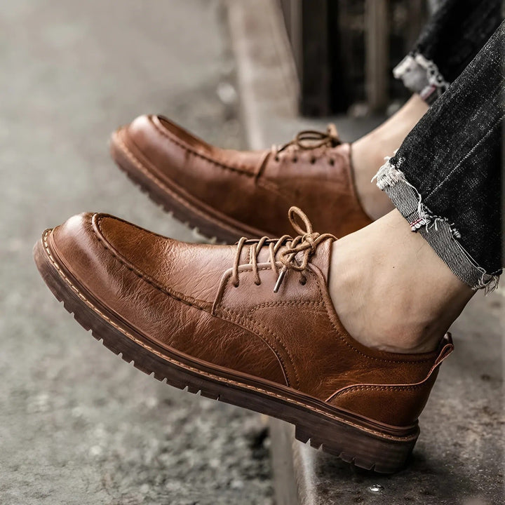 Steffen | Men's Leather Lace-Up Shoes for Winter