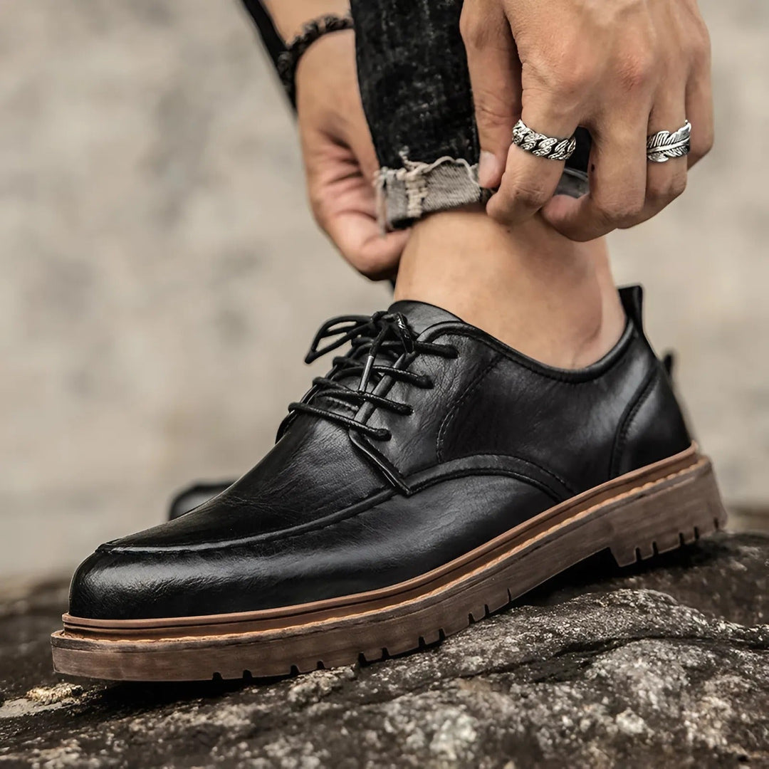 Steffen | Men's Leather Lace-Up Shoes for Winter