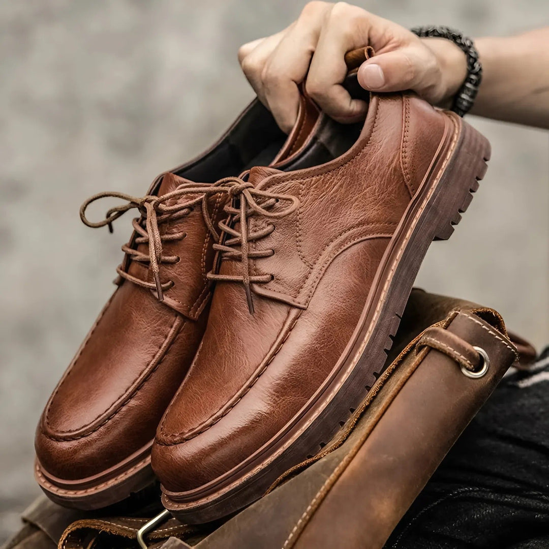 Steffen | Men's Leather Lace-Up Shoes for Winter