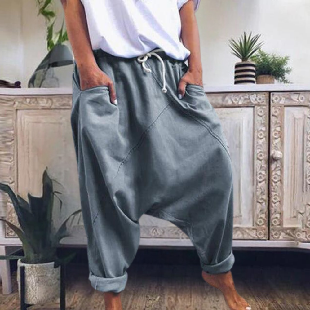 Tilia | Loose Fit Pants with Drop Crotch