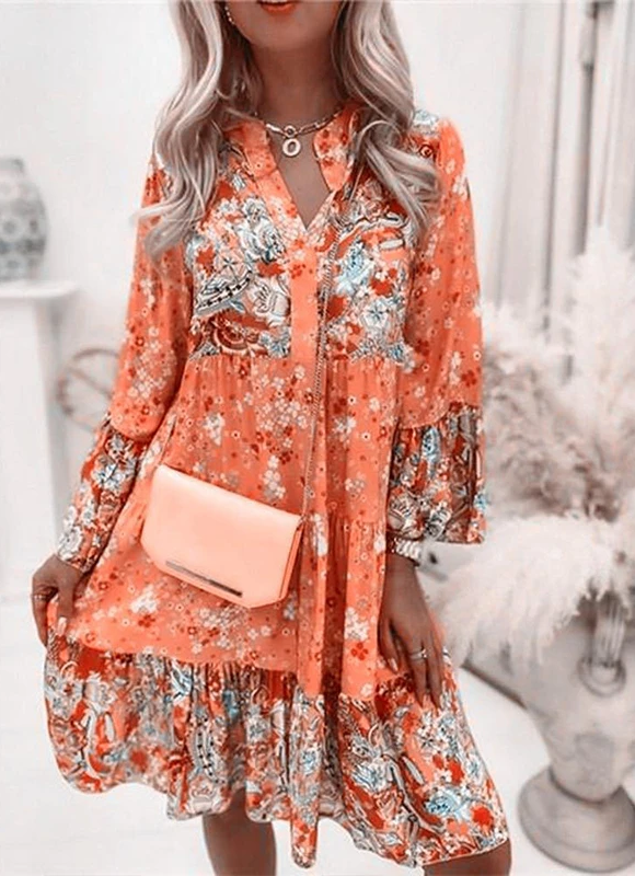 Linda - Flower-patterned Summer Dress