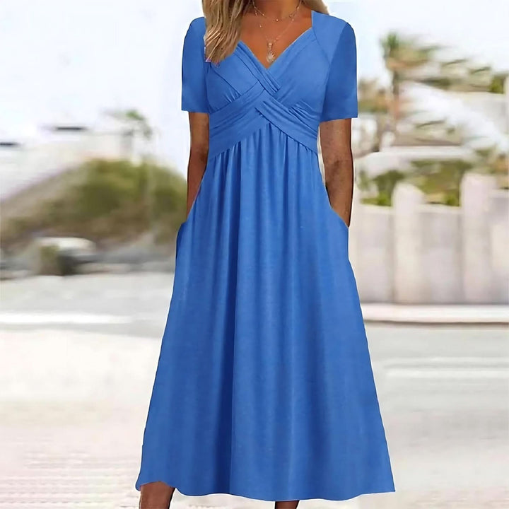 Jamaica - Elegant Midi Dress with Tummy Control