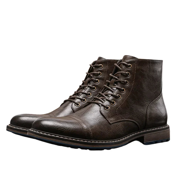 Conor | Leather Ankle Boots in Fashion Style