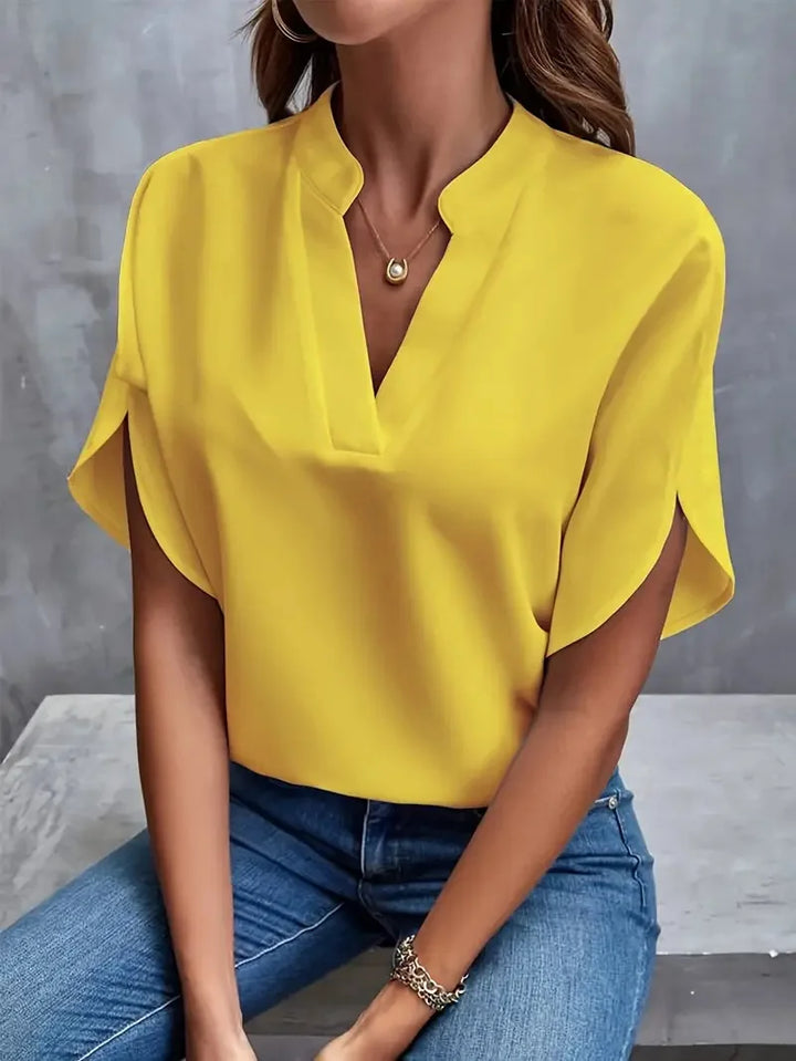 Anne | Stylish V-Neck Flowing Blouse