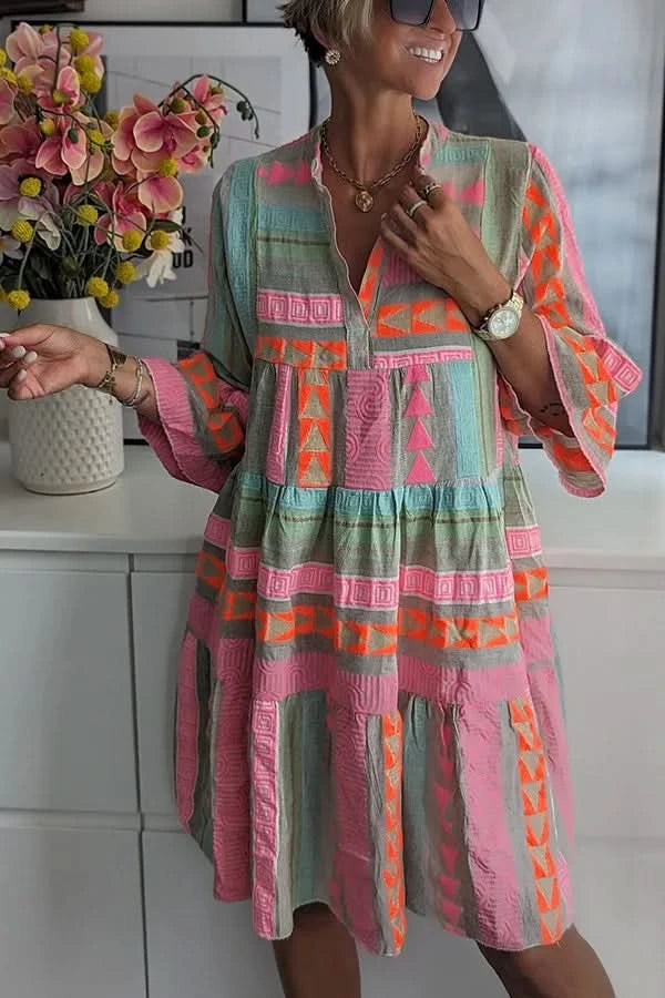 Juliane – Boho Tiered Swing Dress