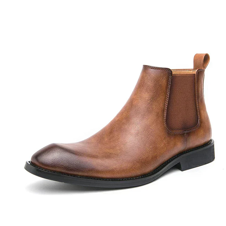 Daniel | Leather Chelsea Boots with Zipper