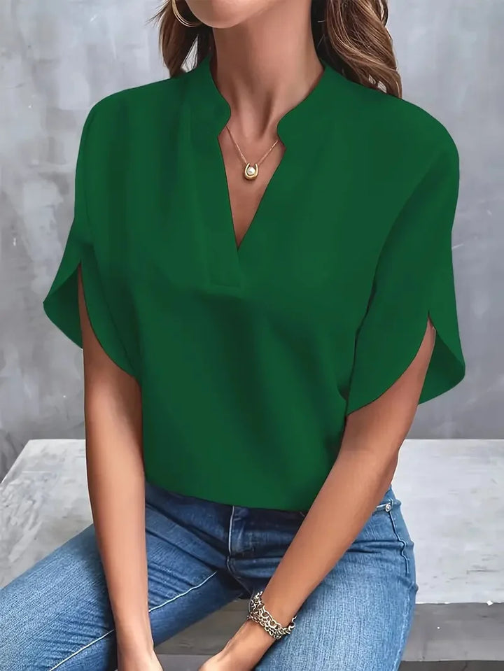 Anne | Stylish V-Neck Flowing Blouse