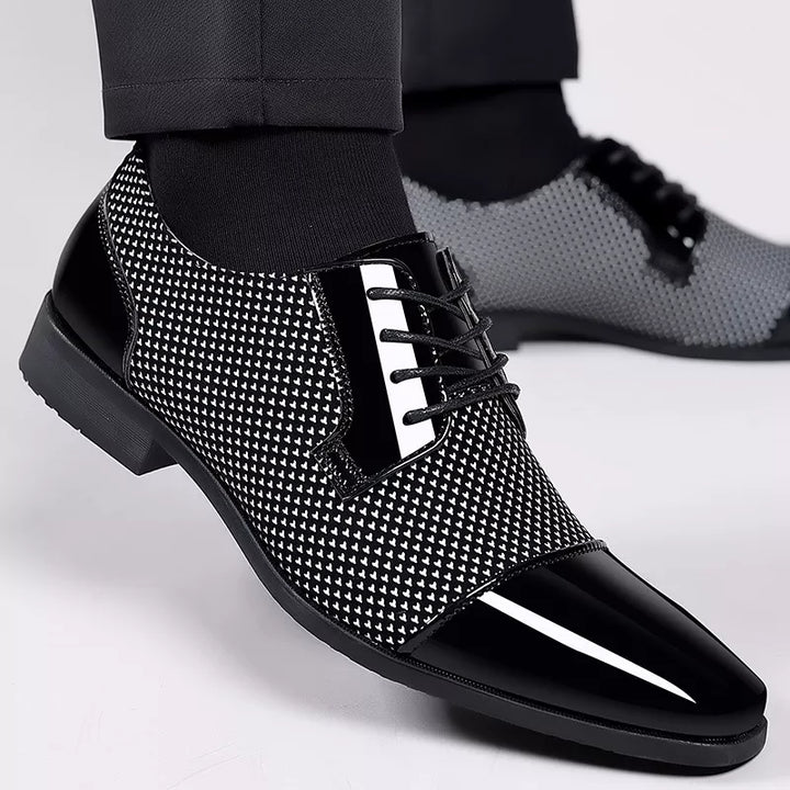 Margrethe | Men's Winter Business Shoes with Glossy Finish