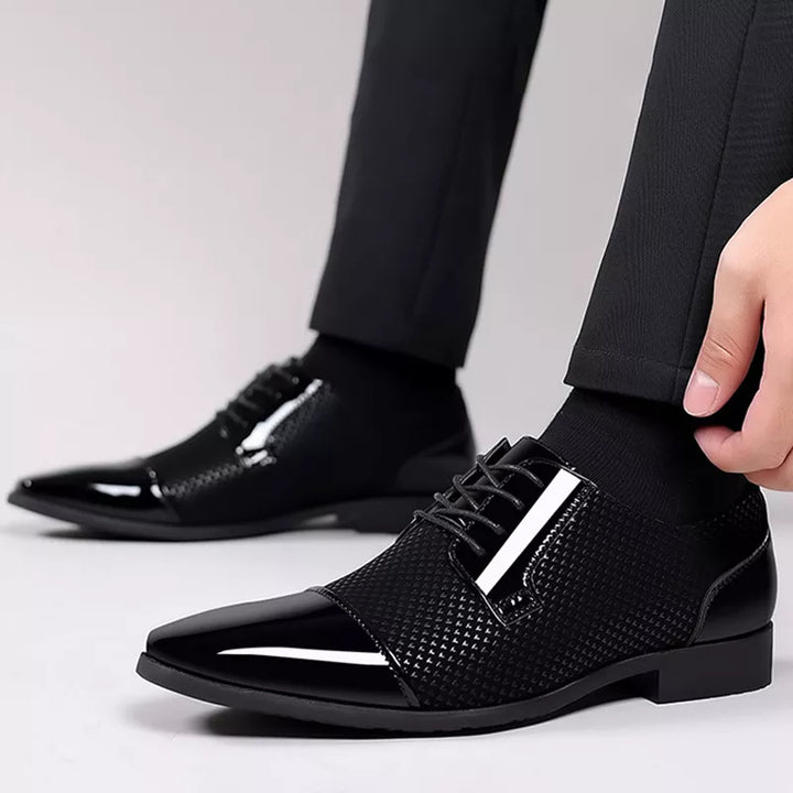 Margrethe | Men's Winter Business Shoes with Glossy Finish