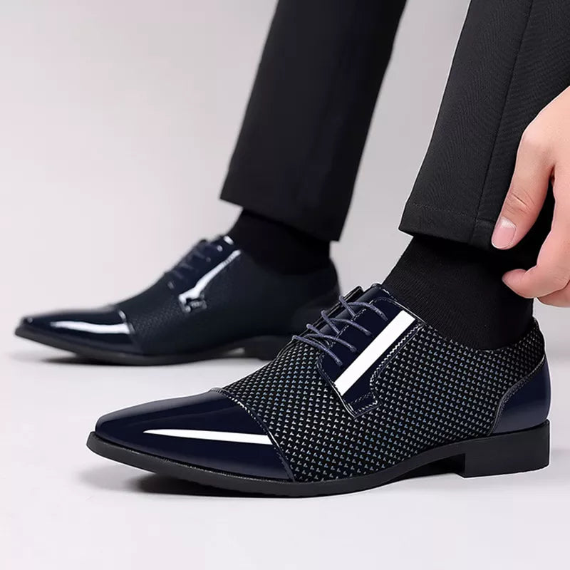 Margrethe | Men's Winter Business Shoes with Glossy Finish
