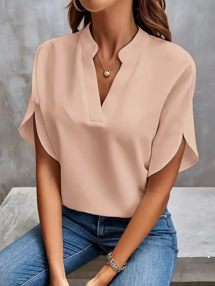 Anne | Stylish V-Neck Flowing Blouse