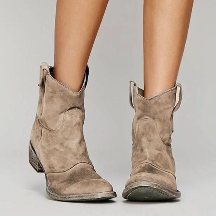 Rosalie - Vintage Cowboy Ankle Boots