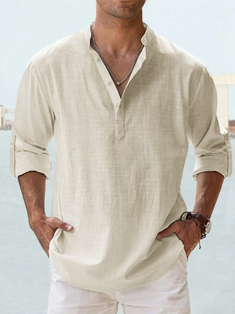 Milan | Stylish Buttoned Henley Shirt