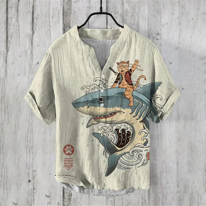 Klaus | Casual Shirt with Fish Print