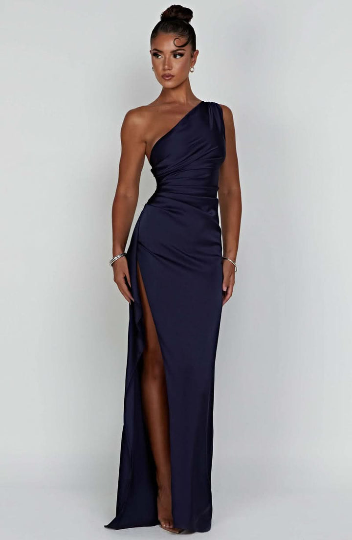 Saoirse - One Shoulder Satin Long Bodycon Dress