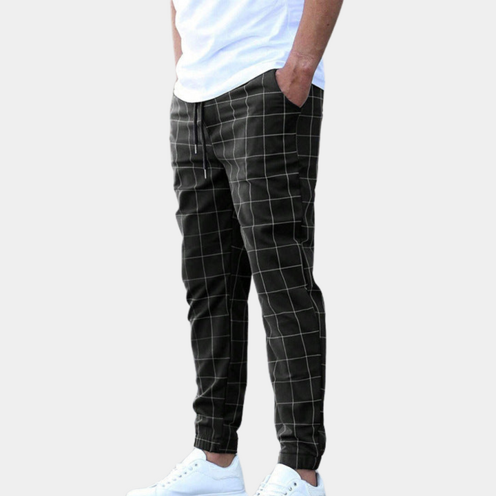 Enzo | Checked Casual Pants