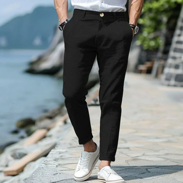 Bastian | Men's Slim-Fit Pants with Belt Loops