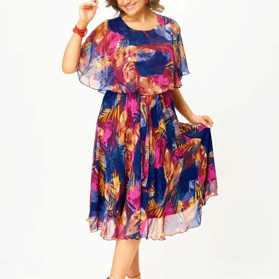 Ayala | Comfortable belly coverage chiffon dress