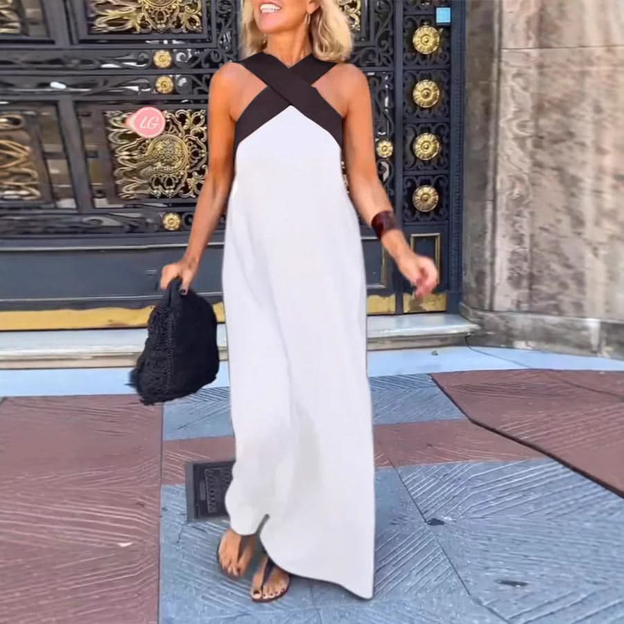 Clara | Cross-Neck Maxi Dress