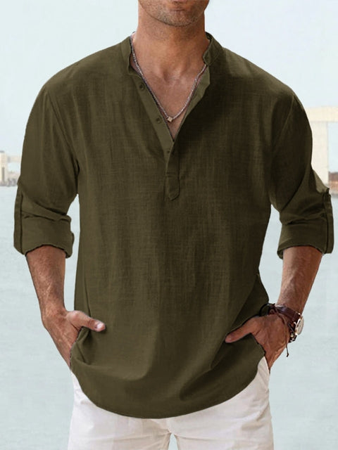 Milan | Stylish Buttoned Henley Shirt